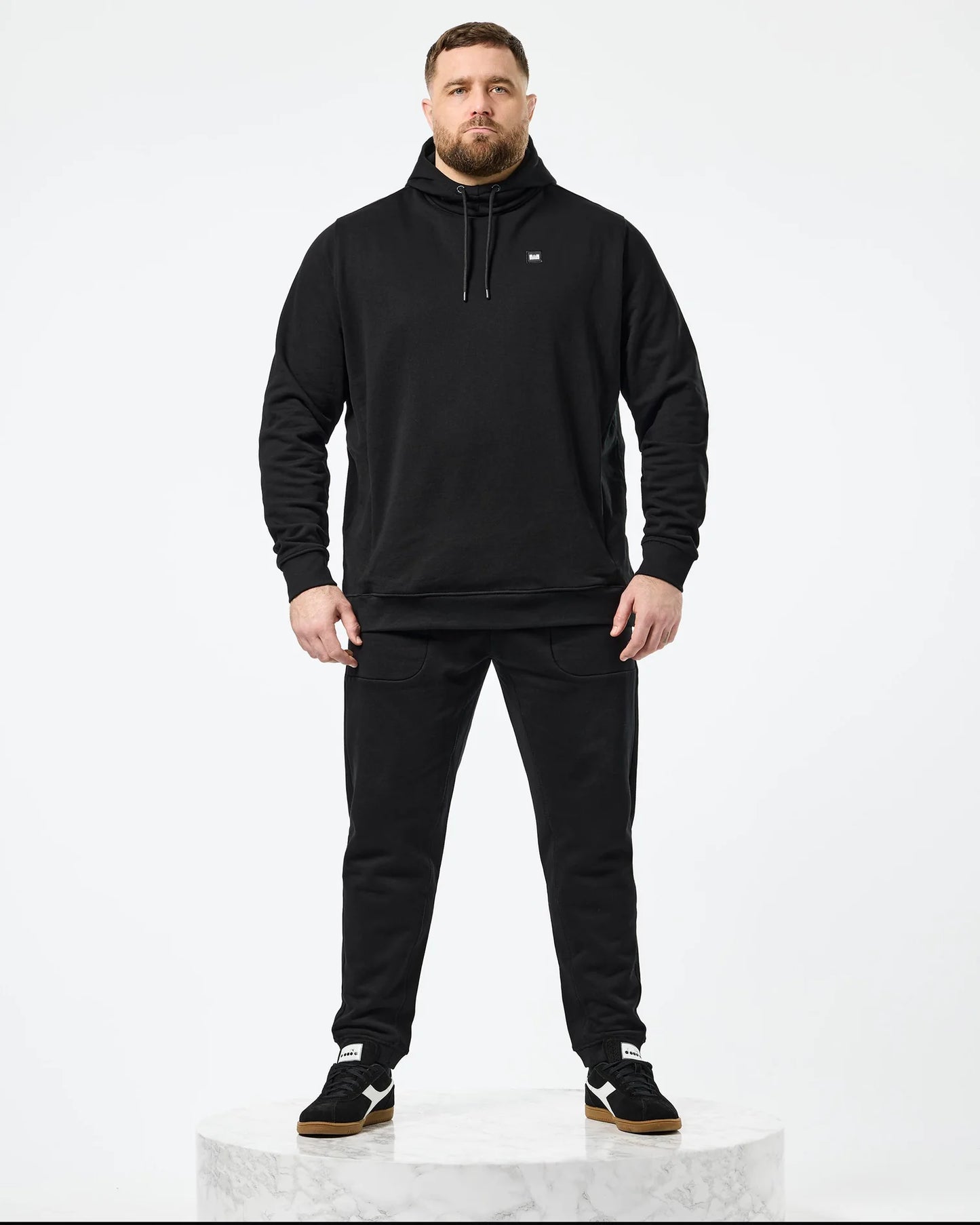Weekend Offender Plus Size Ribbe Hoodie Black