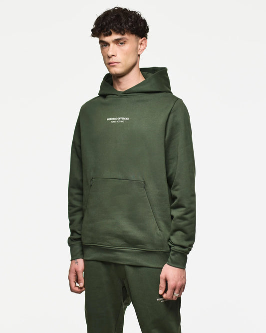 Weekend Offender Cobain Hoodie Black Forest Green/Calcium