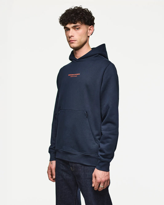 Weekend Offender Cobain Hoodie Navy/Sunset Orange
