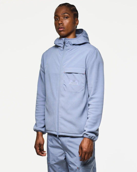 Weekend Offender Frusciante Polar Fleece Hoodie Blue Shadow