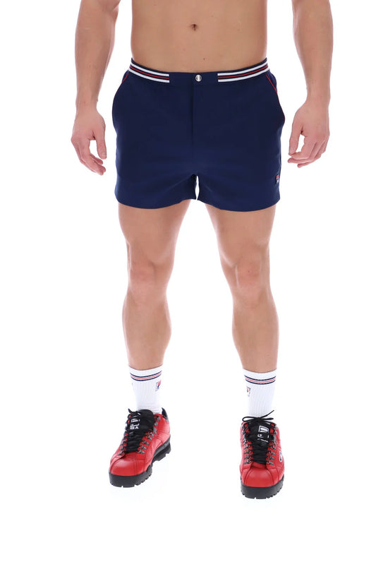 FILA Hightide 4 Terry Pocket Stripe Shorts Navy/Navy/Red