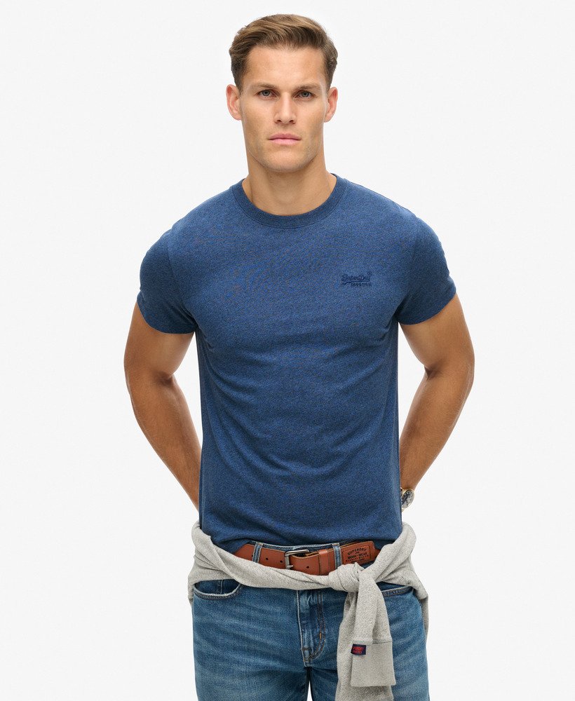 Superdry Essential Logo Embroidered T-Shirt Bright Blue Marl