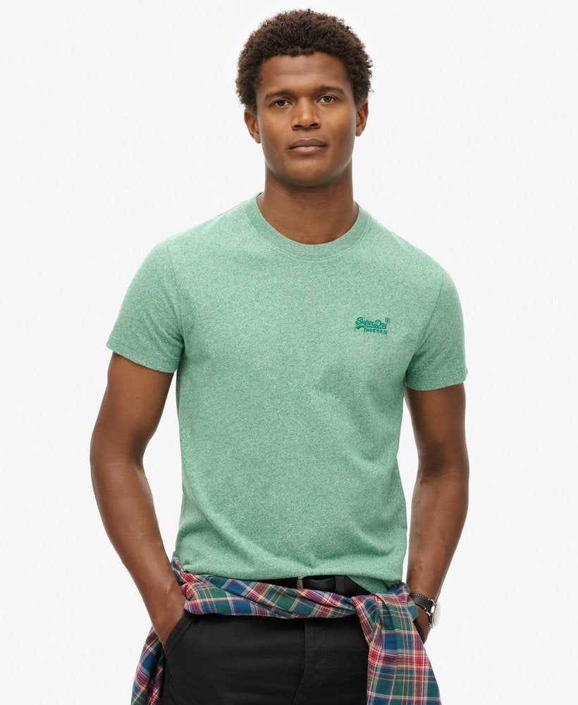 Superdry Essential Logo Embroidered T-Shirt Bright Green Grit