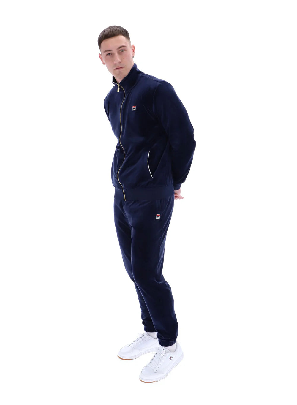 FILA Irving 2 Velour Track Jacket FILA Navy/Gardenia