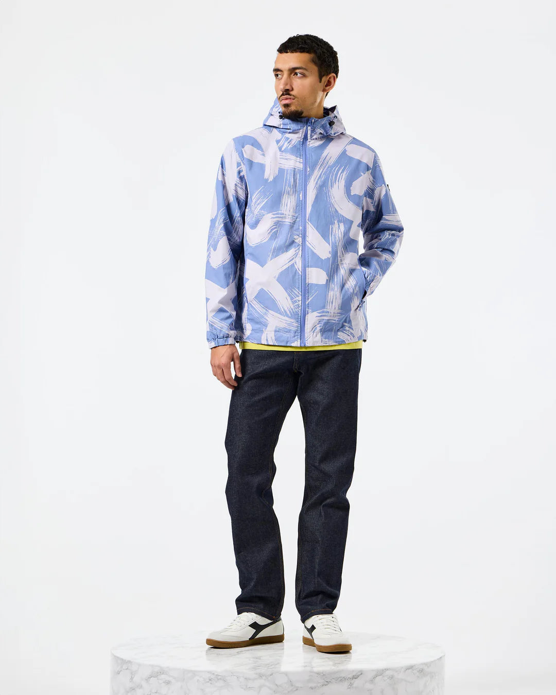 Weekend Offender Technician Camo Facemask Jacket Cornflower