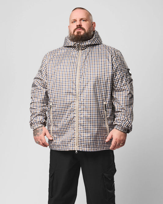 Weekend Offender Plus Size Campania Windbreaker Jacket Mid House Check