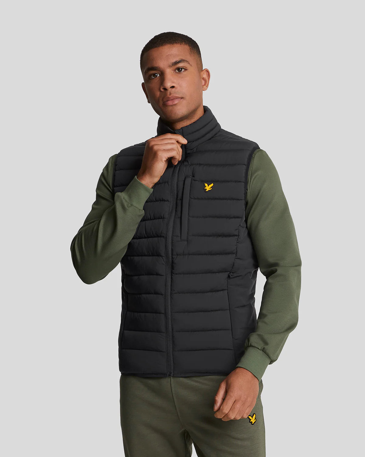 Lyle & Scott Sports Lightweight Puffer Gilet Jet Black