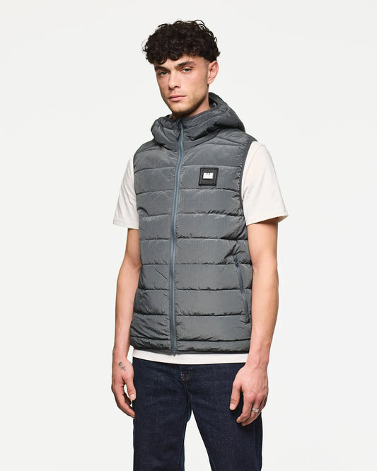Weekend Offender Toronto Hooded Gilet Cyclone Grey