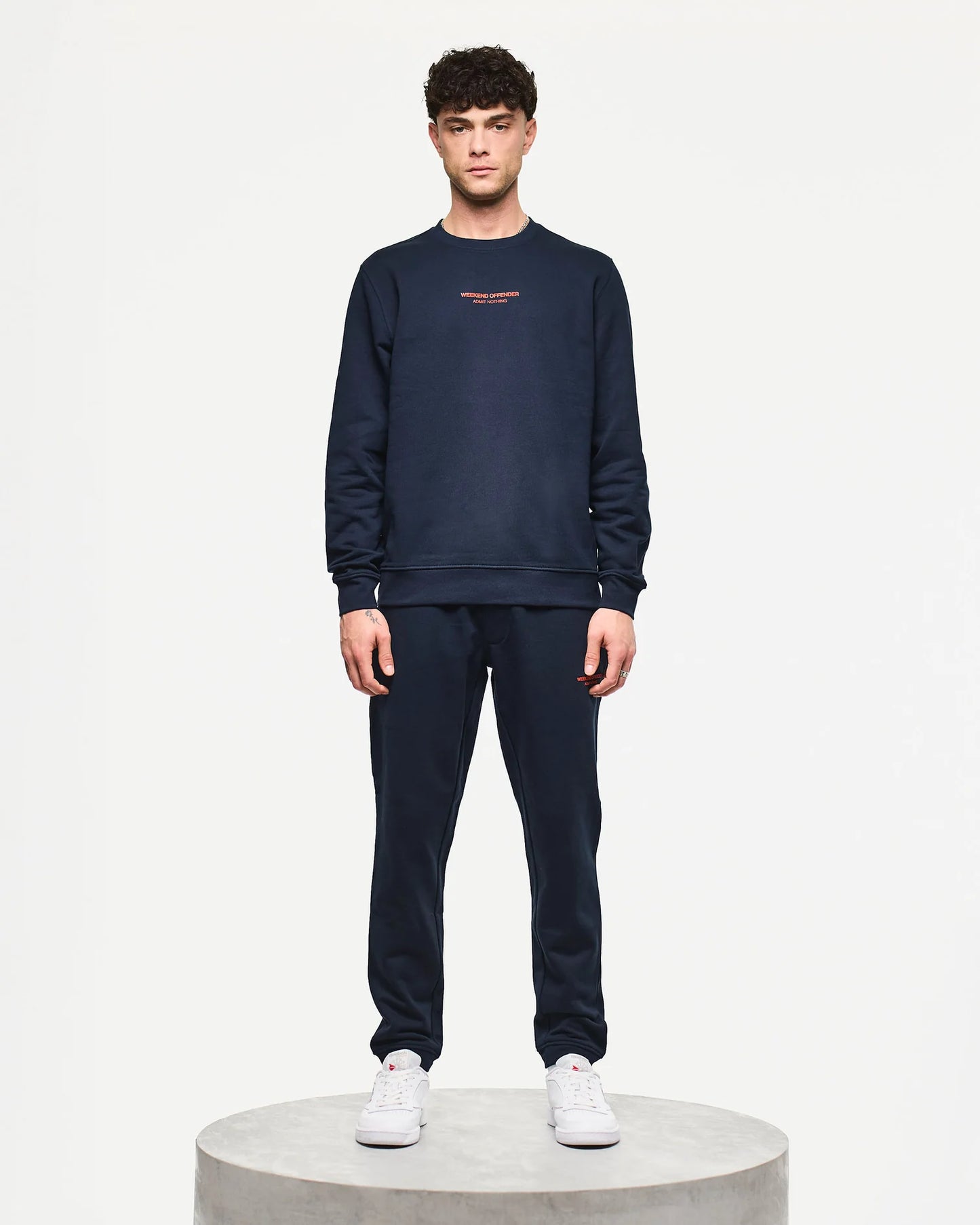 Weekend Offender Santana Jogger Pants Navy/Sunset Orange