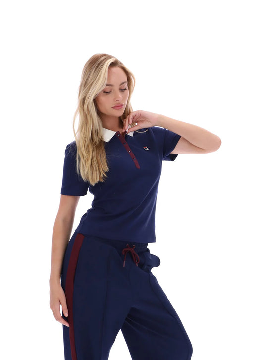 Fila Ladies Juno Fitted Iconic Polo Shirt Navy