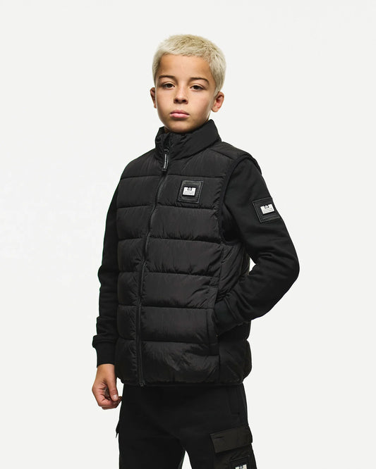 Weekend Offender Junior Gacha Puffer Gilet Black