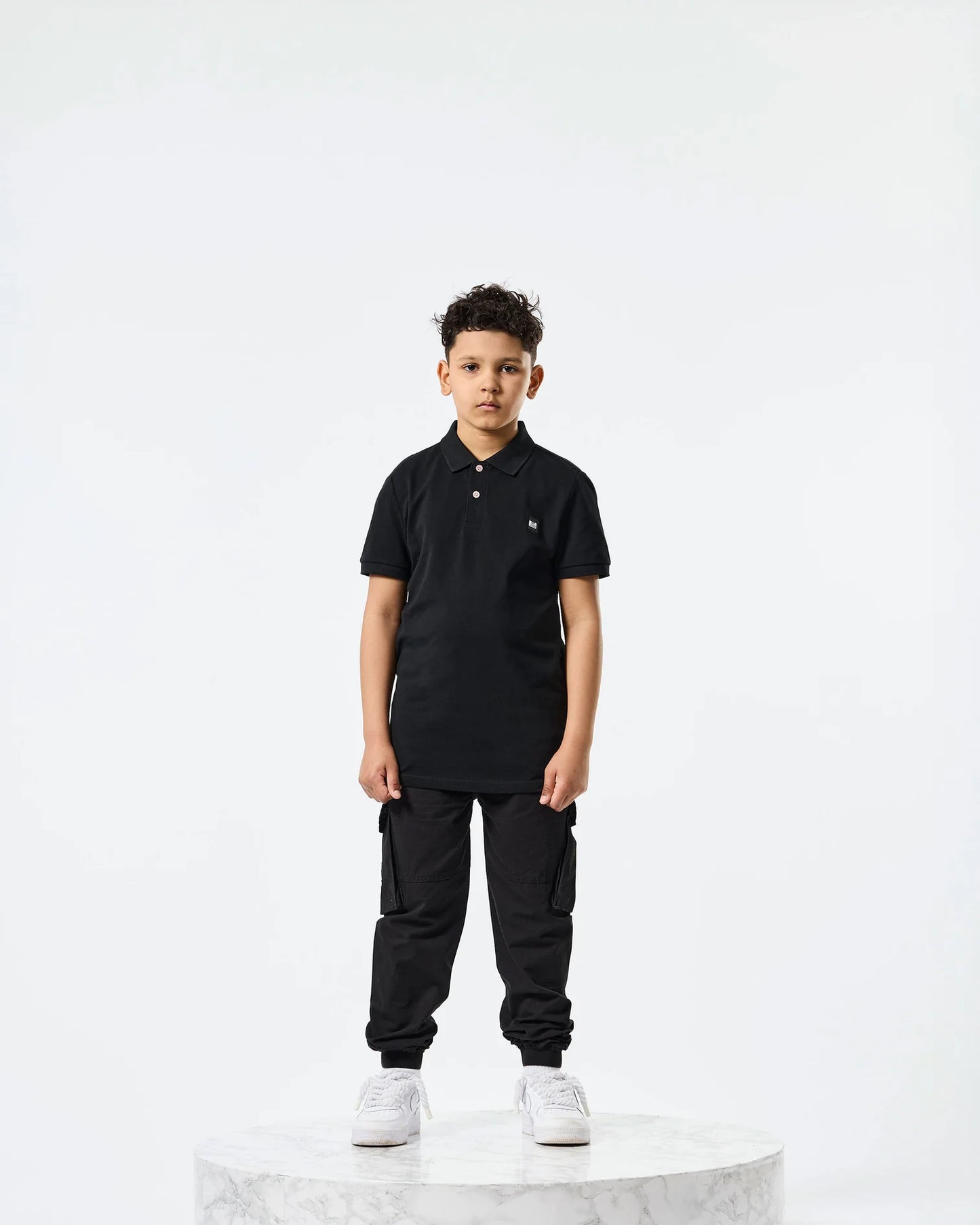Weekend Offender Junior Caneiros Polo Shirt Black