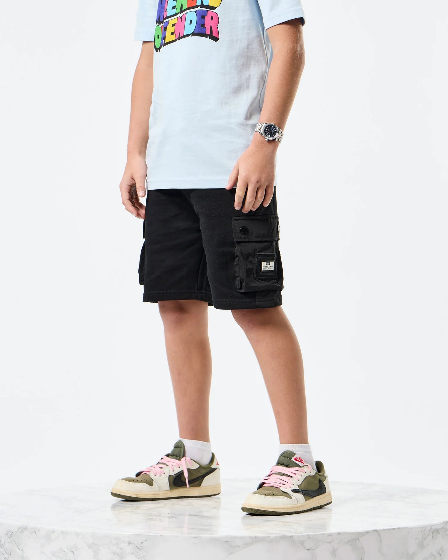 Weekend Offender Infant Pink Sands Short Black