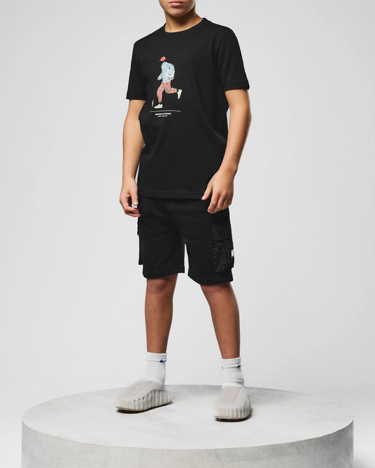 Weekend Offender Kids Nor'easter Jogger Shorts Black