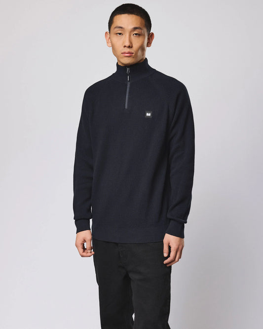 Weekend Offender Isser 1/4 Zip Jumper Navy