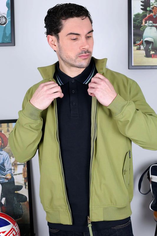 Lambretta Shower Resistant Harrington Jacket Olive