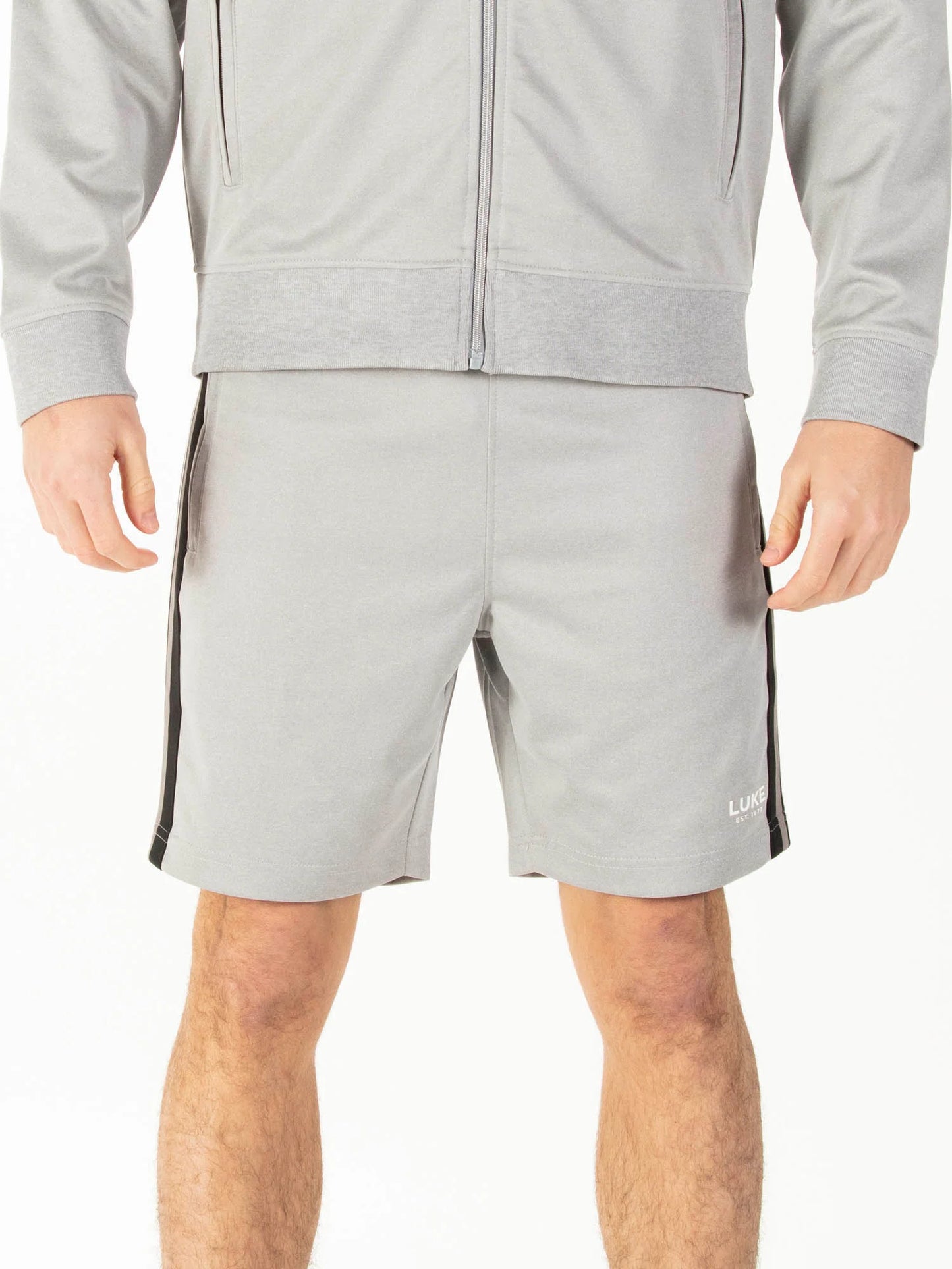 Luke 1977 Monteverde Sweat Shorts Mid Grey Marl