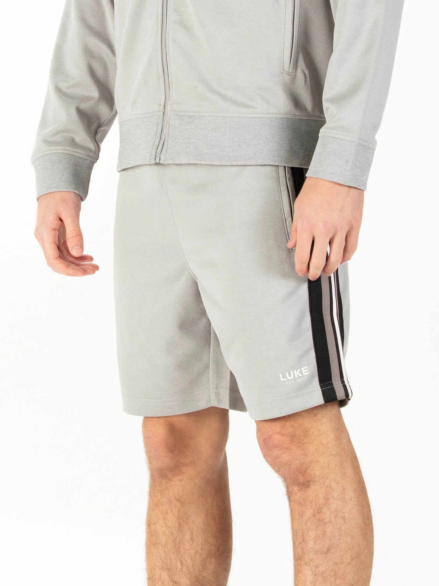 Luke 1977 Monteverde Sweat Shorts Mid Grey Marl