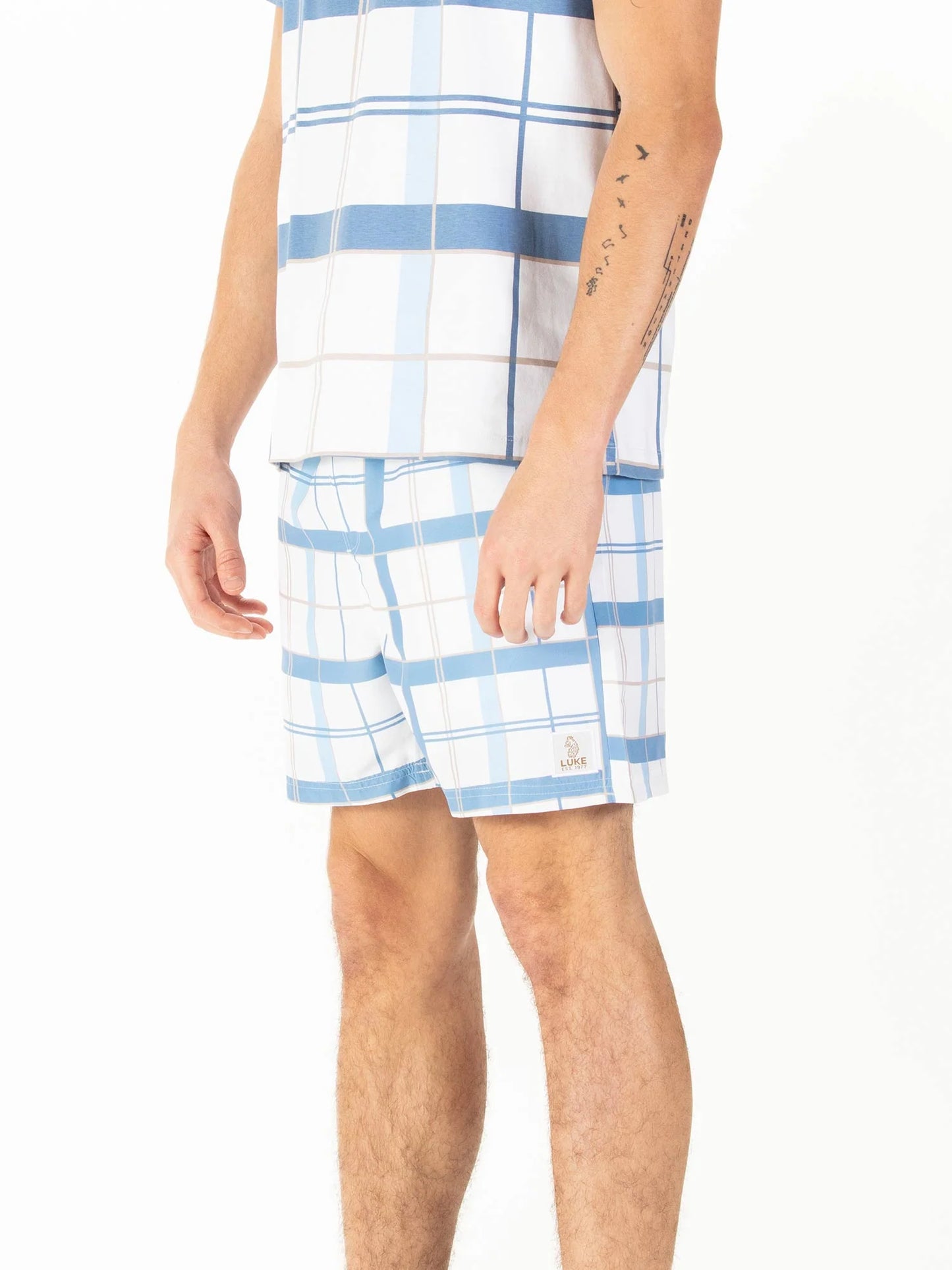 Luke 1977 Chesters Swim Short White Blue