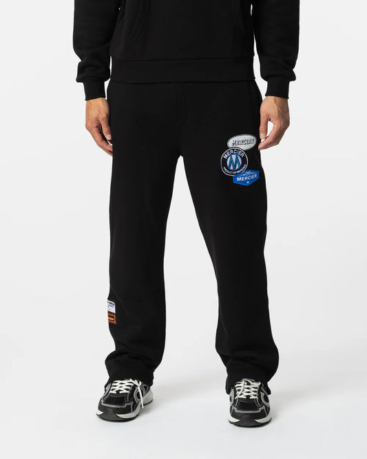 MERCIER OG Badge Open Hem Joggers Black