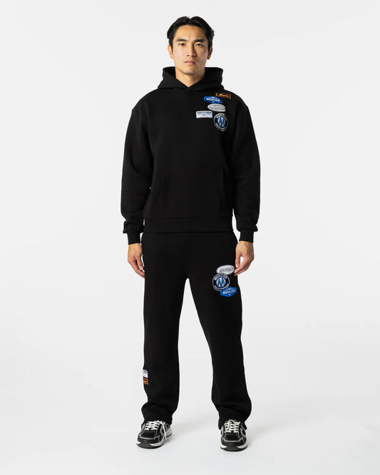 MERCIER OG Badge Open Hem Joggers Black
