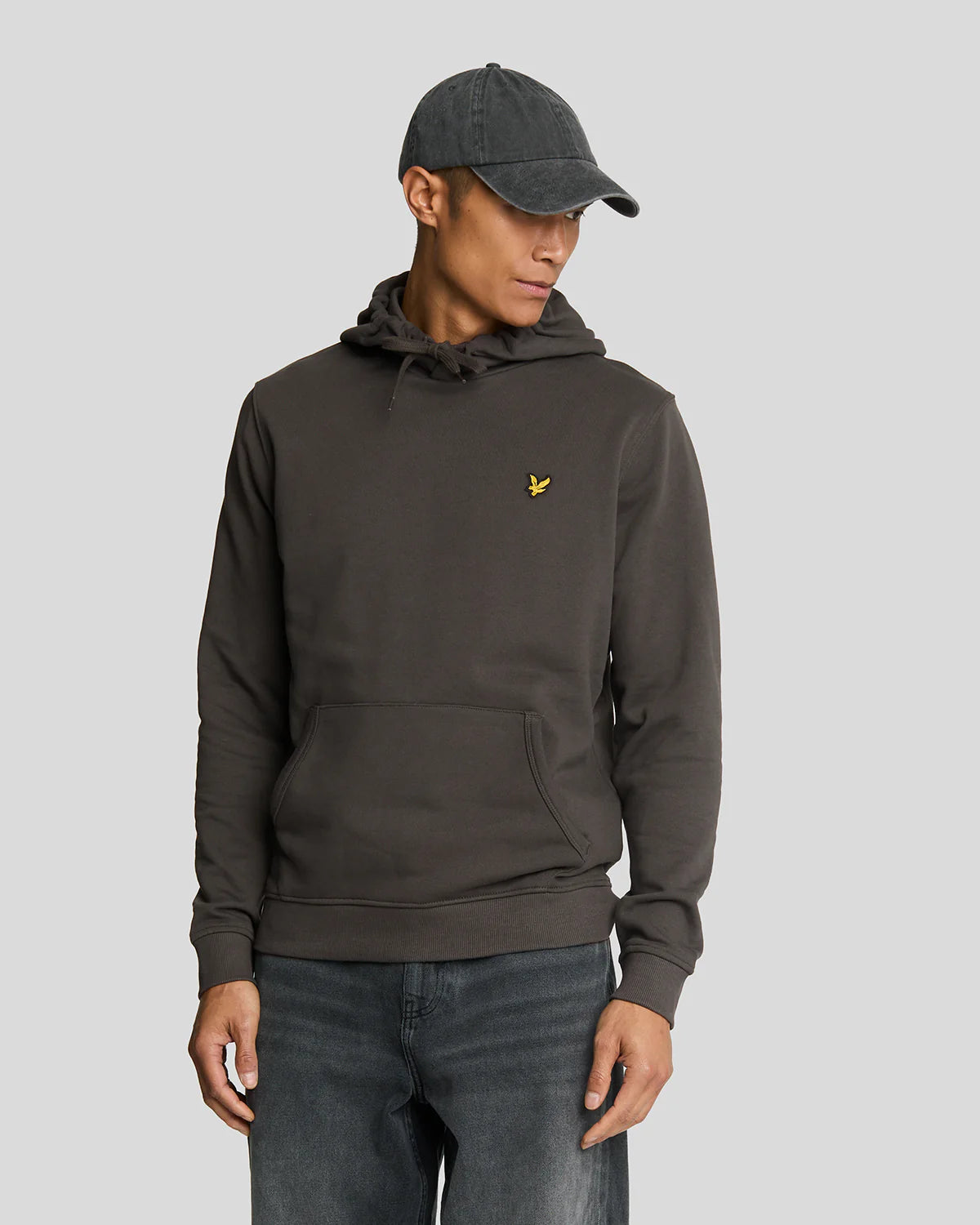 Lyle & Scott Loopback Cotton Hoodie Gunmetal