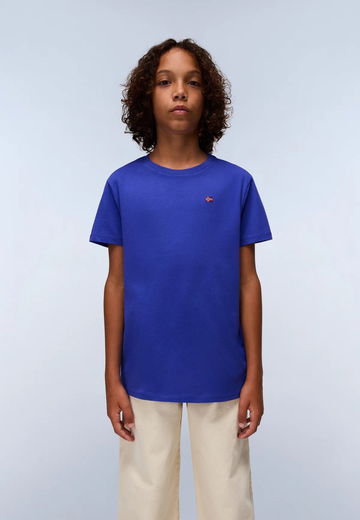 Napapijri Junior Salis Jersey Short Sleeve T-Shirt Royal Blue