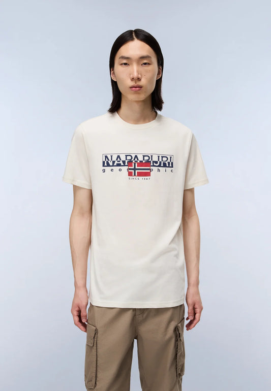 Napapijri S-AYLMER T-Shirt Beige Dimity