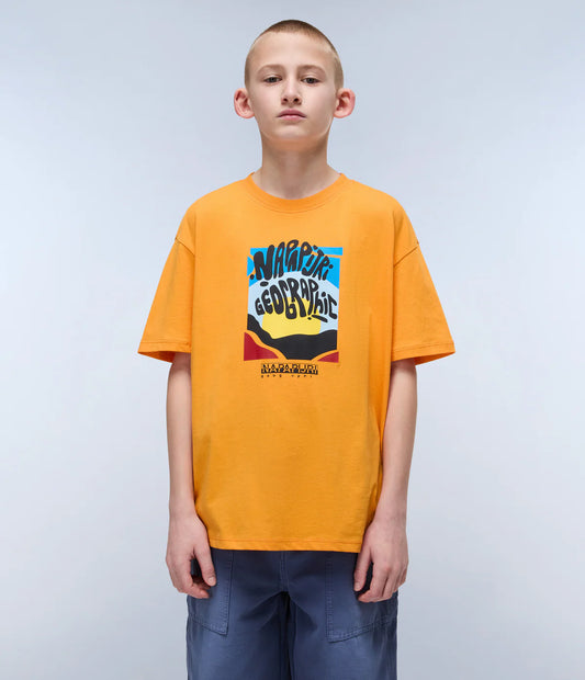 Napapijri Junior Sella Short Sleeve T-Shirt Apricot