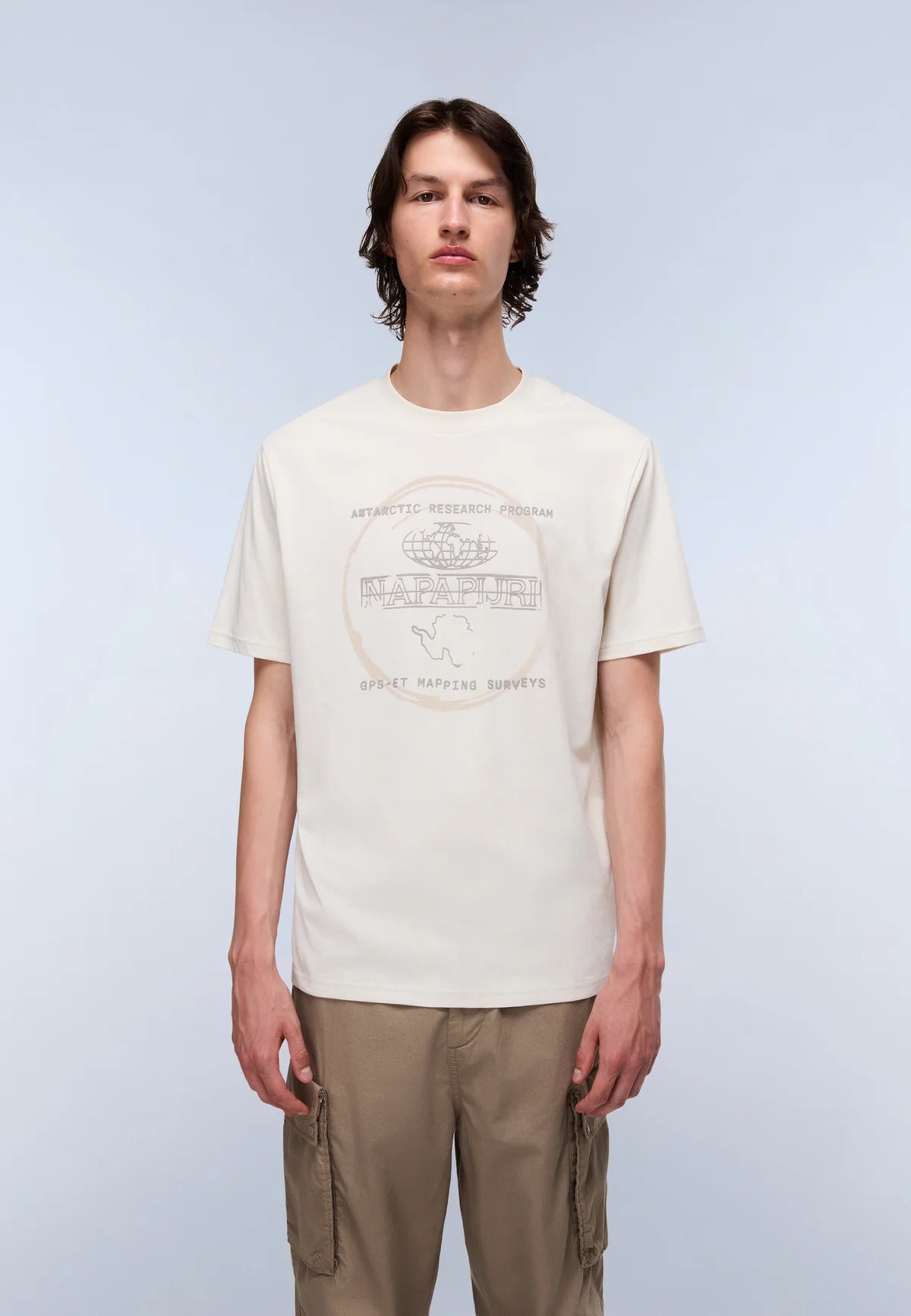 Napapijri Bald Jersey Short Sleeve T-Shirt Beige