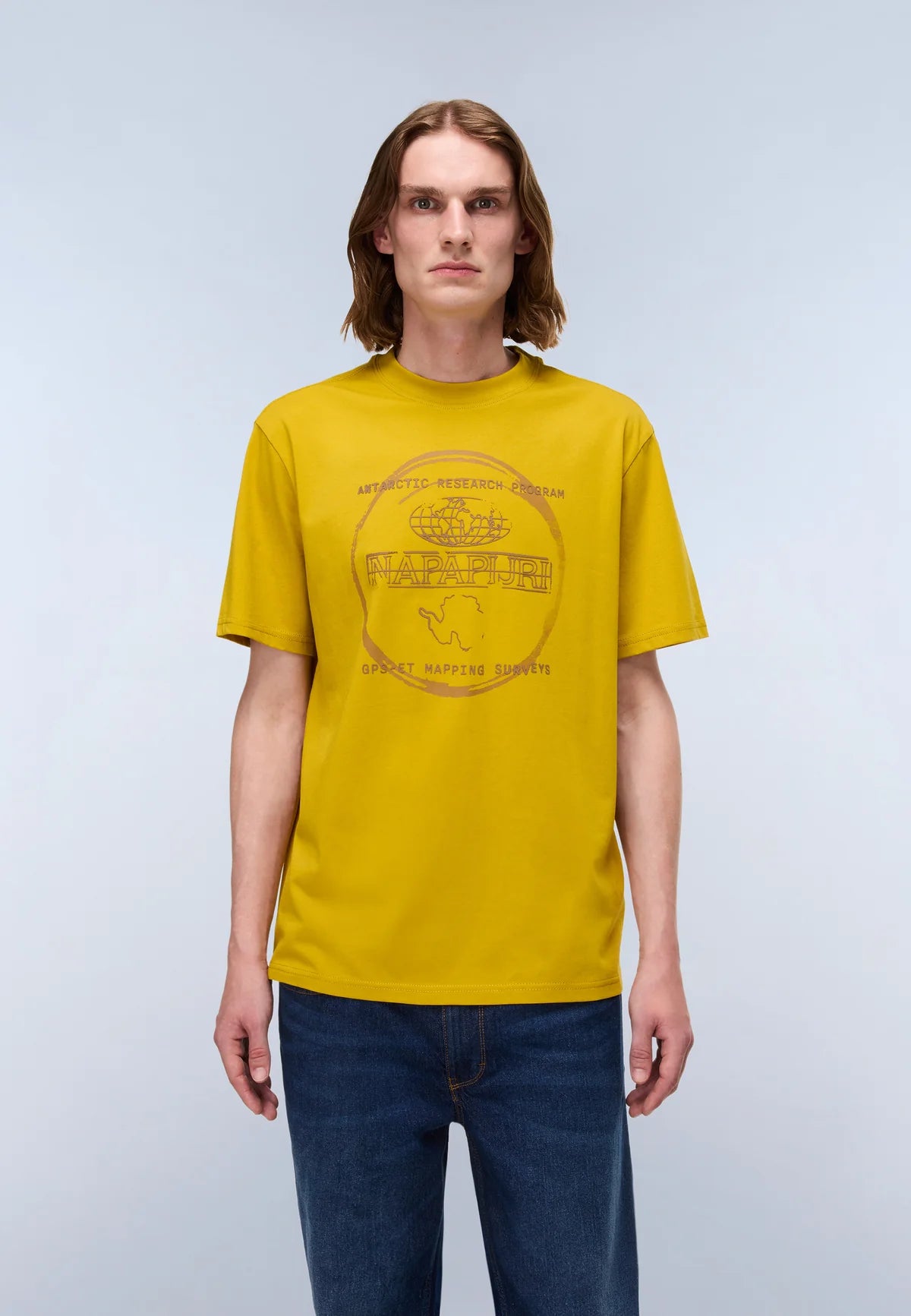 Napapijri Bald Jersey Short Sleeve T-Shirt Yellow Gold