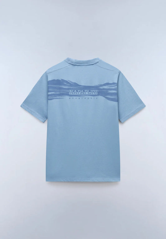 Napapijri S-BACK GRAPHIC SS Faded Denim