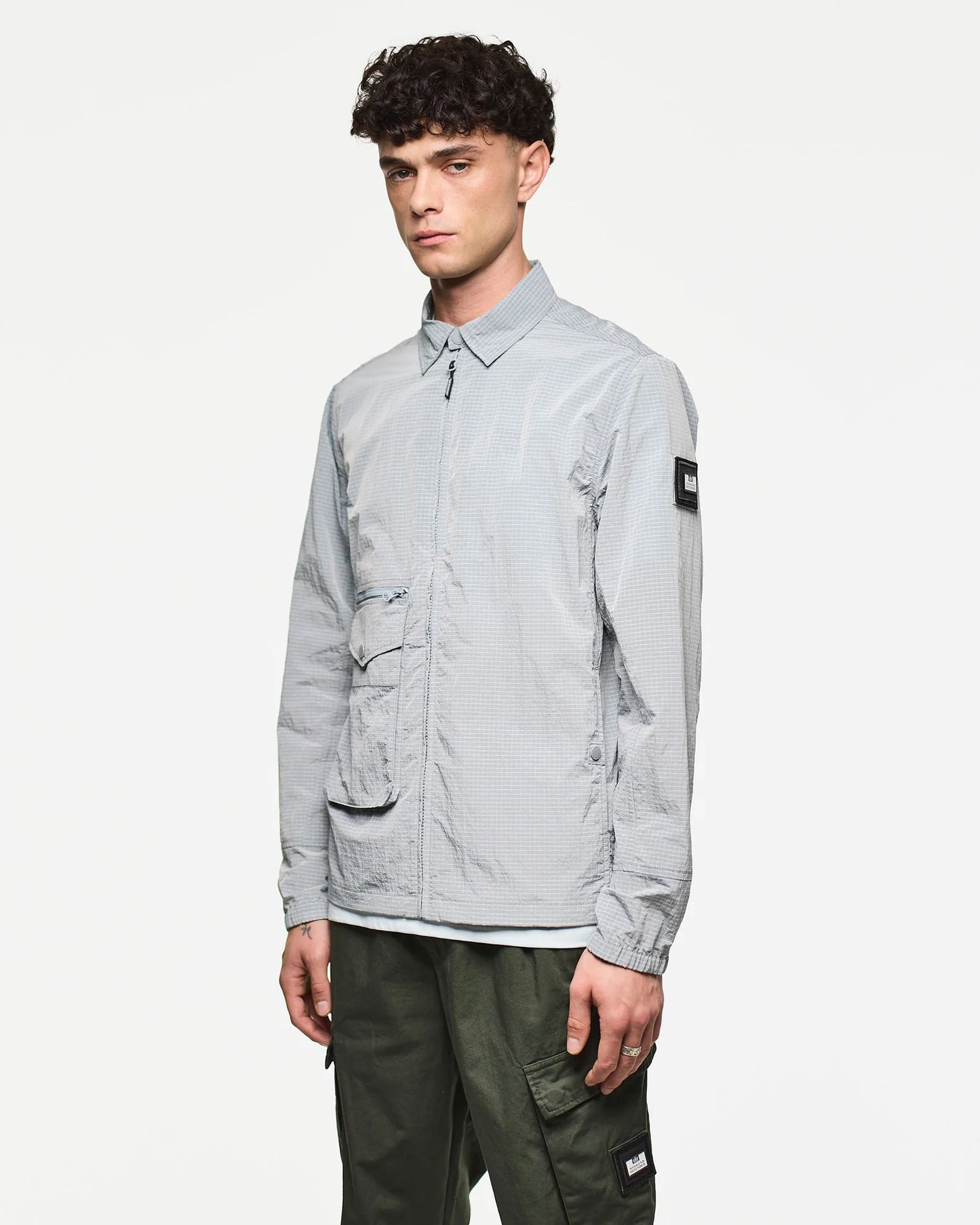 Weekend Offender Vinnie Over-Shirt Sea Spray Blue