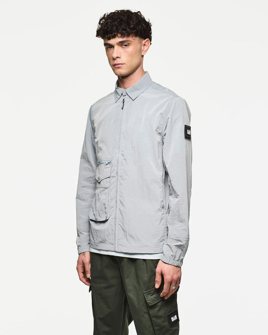 Weekend Offender Vinnie Over-Shirt Sea Spray Blue