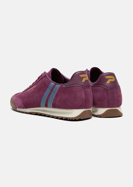 Patrick Dijon Runner Trainer Burgundy/Blue