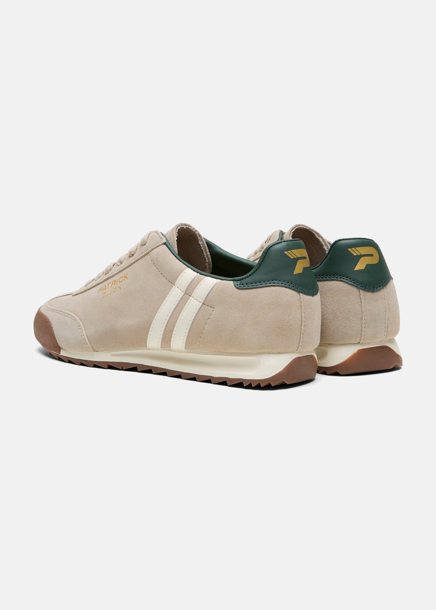 Patrick Dijon Runner Trainer Stone/Off White/Dark Green