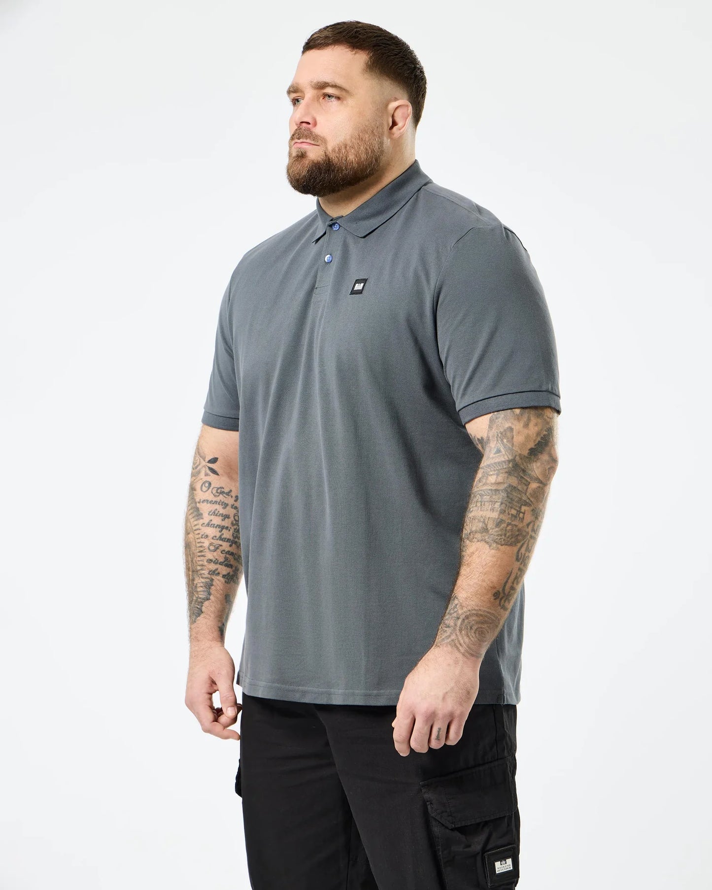Weekend Offender Plus Size Caneiros Polo Shirt Zinc