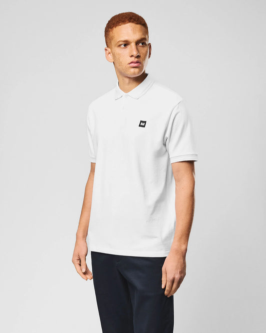 Weekend Offender Levanto Tipped Polo Shirt White/Amazonite