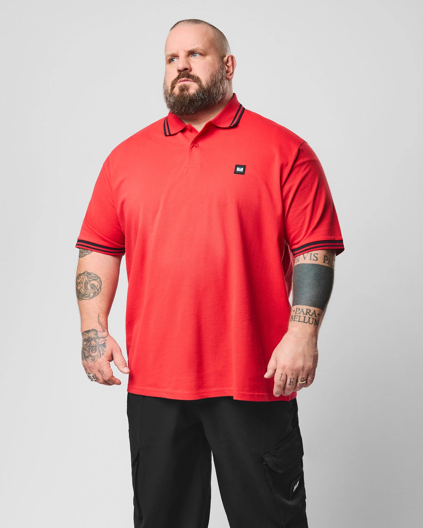 Weekend Offender Plus Size Levanto Tipped Polo Shirt Watermelon/Navy