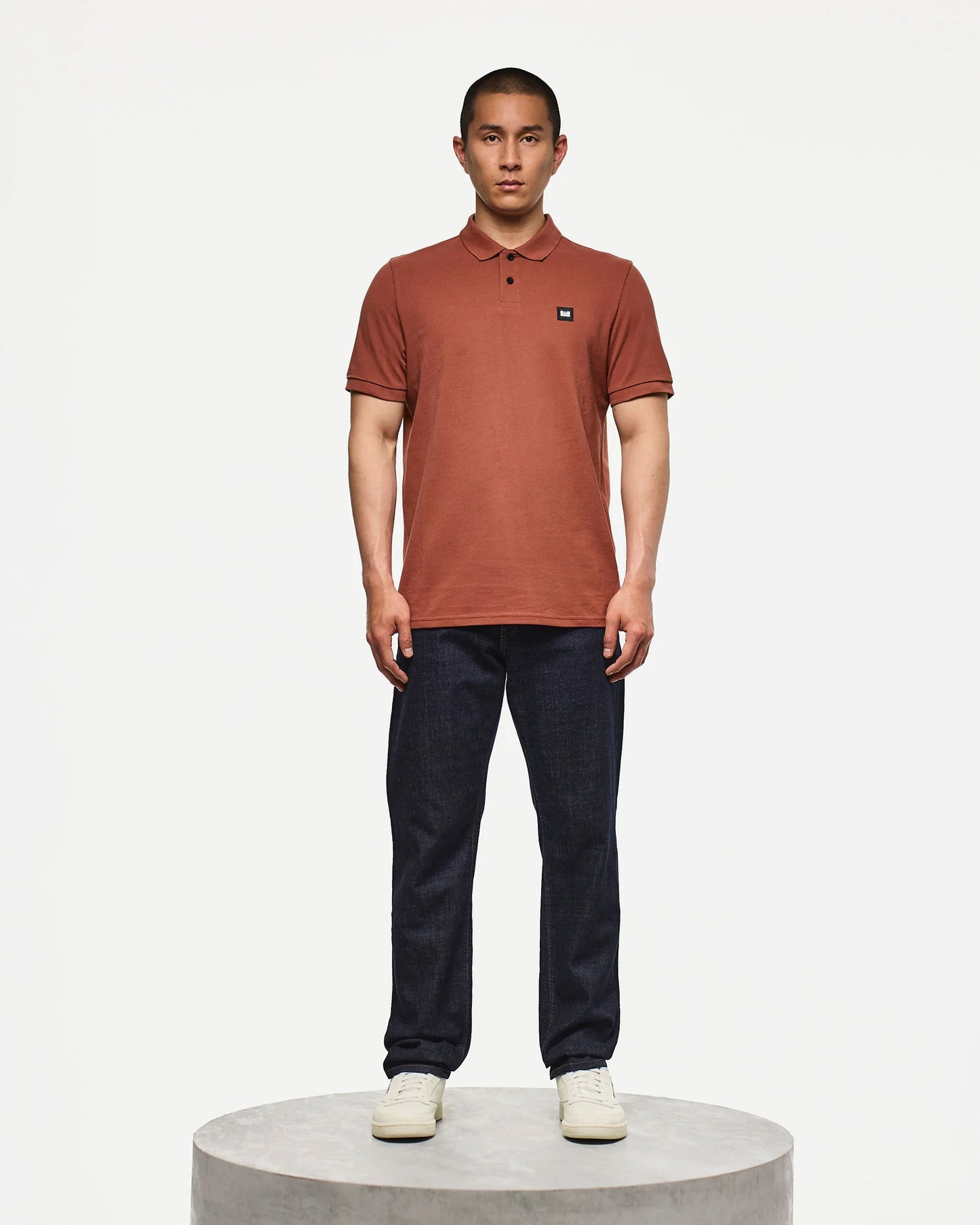Weekend Offender Caneiros Polo Shirt Clay Brown