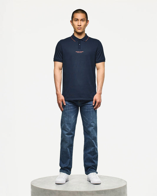 Weekend Offender Hurley Polo Shirt Navy/Sunset