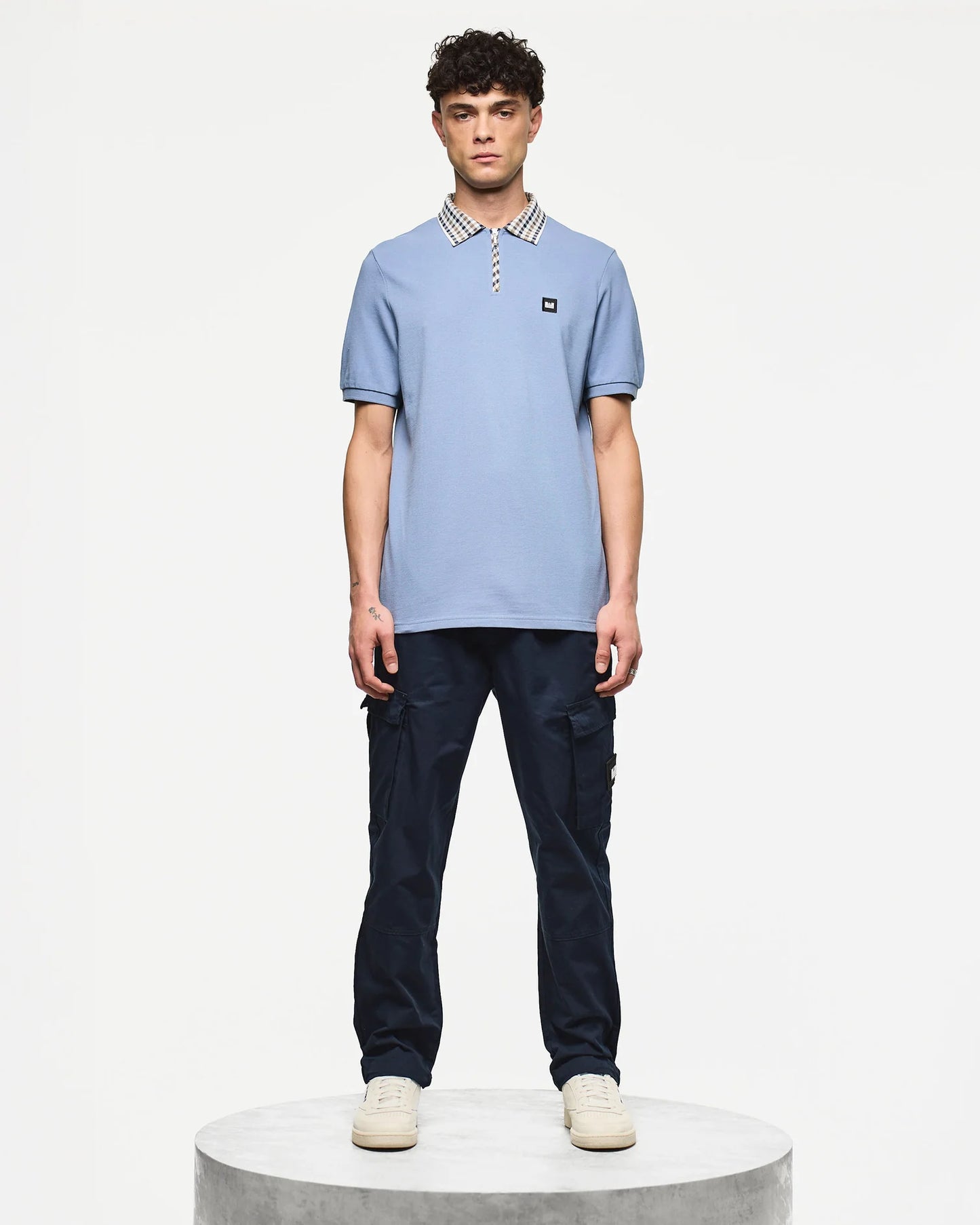 Weekend Offender Lachine Polo Shirt Blue Shadow