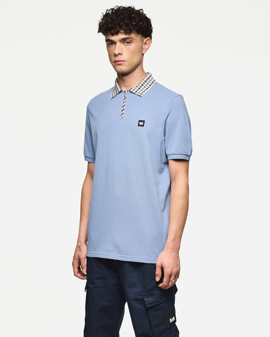 Weekend Offender Lachine Polo Shirt Blue Shadow