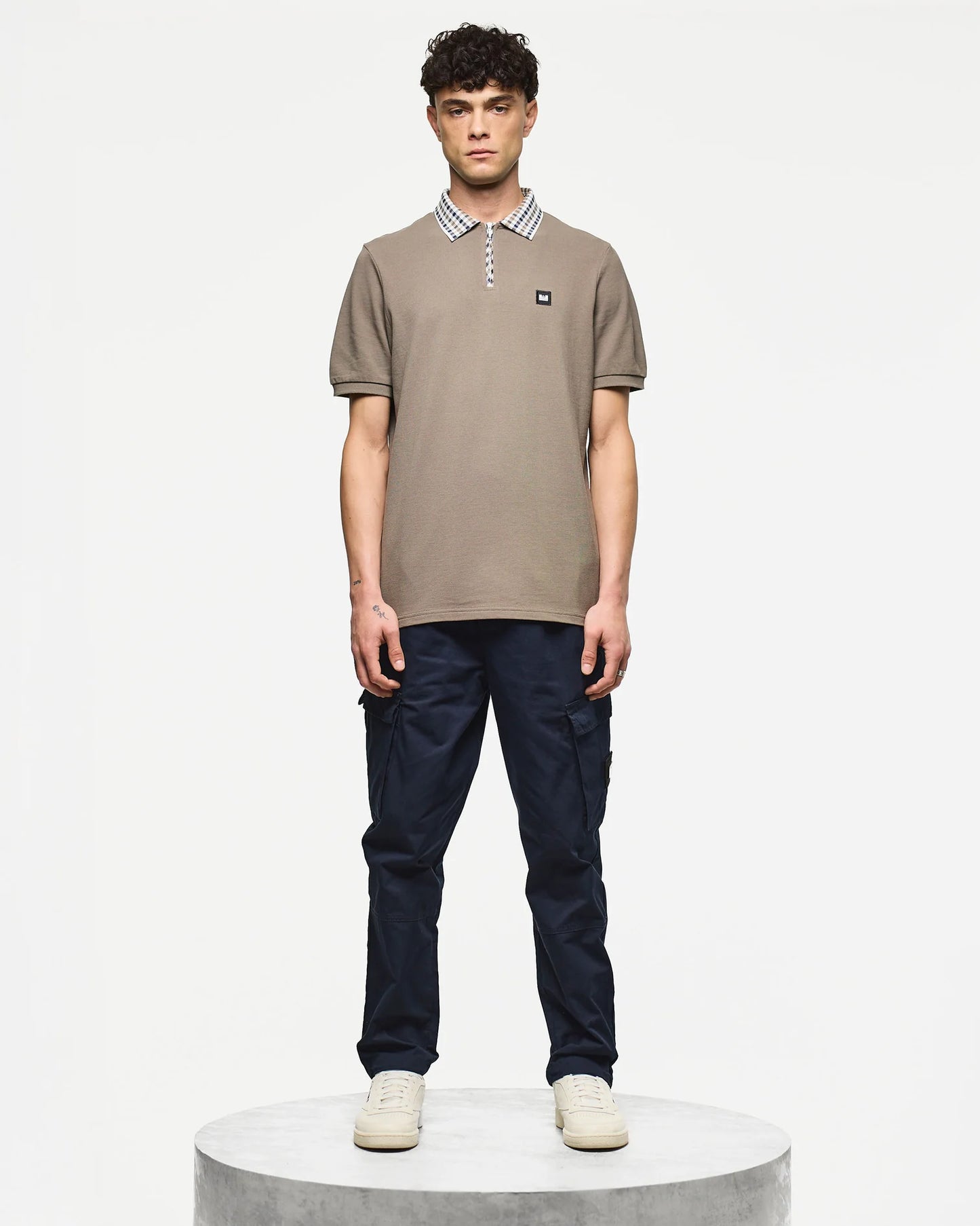 Weekend Offender Lachine Polo Shirt Tobacco Brown