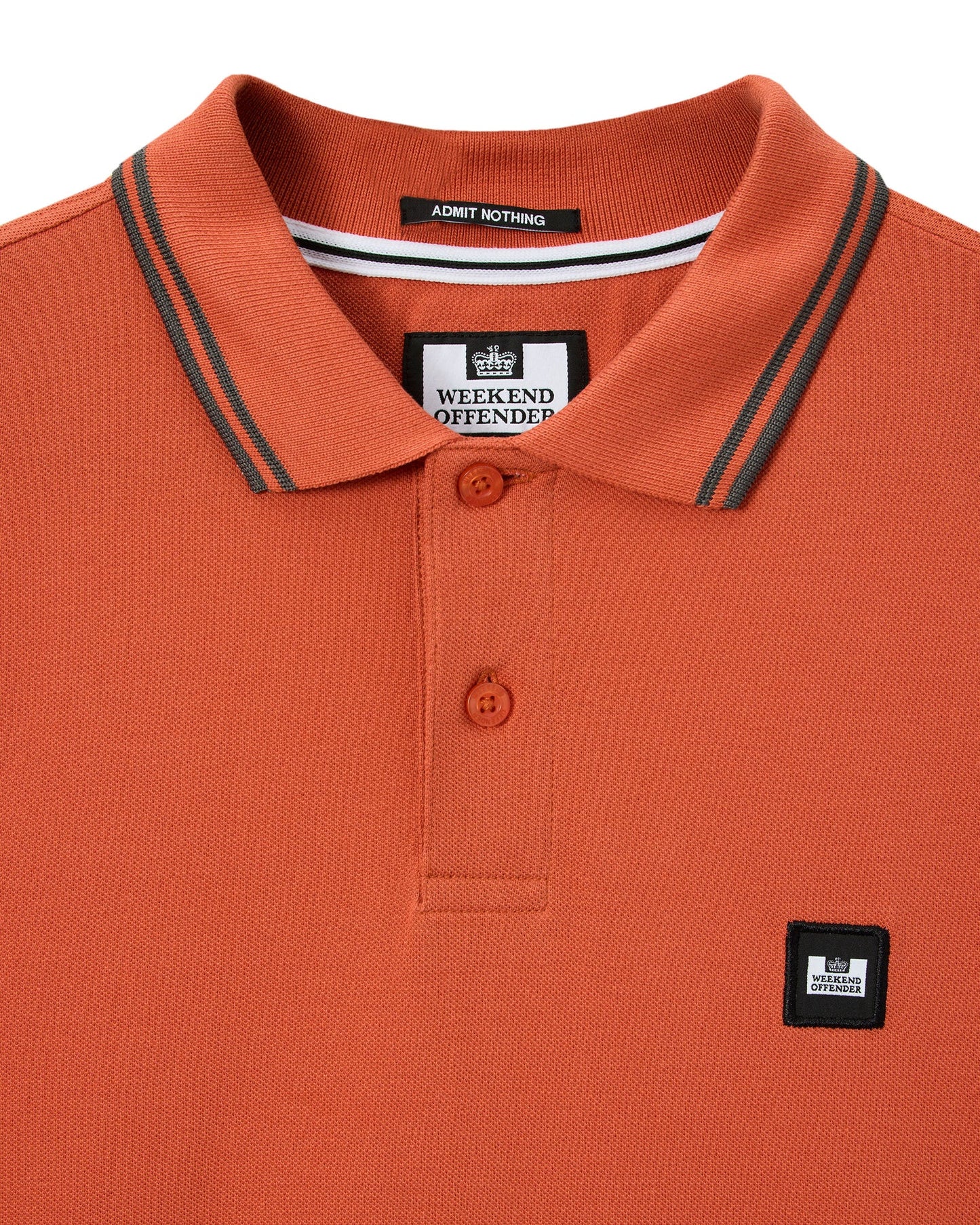 Weekend Offender Levanto Polo Shirt Sunset Orange/Cyclone Grey
