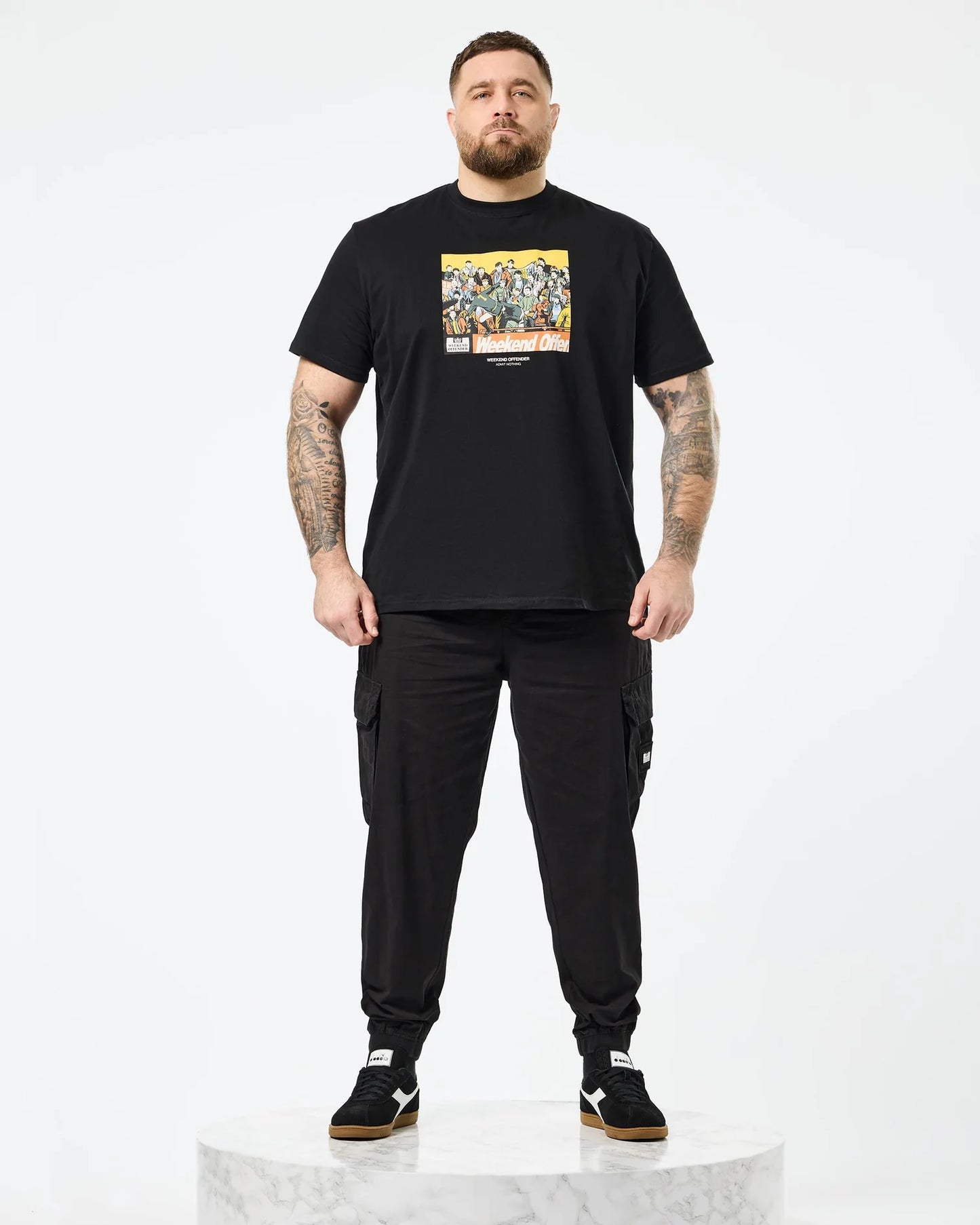 Weekend Offender Plus Size Selhurst Graphic T-Shirt Black
