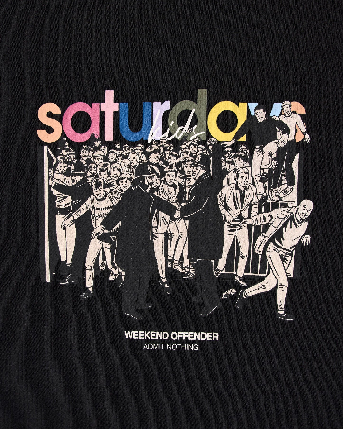 Weekend Offender Saturday Kids Graphic T-Shirt Black