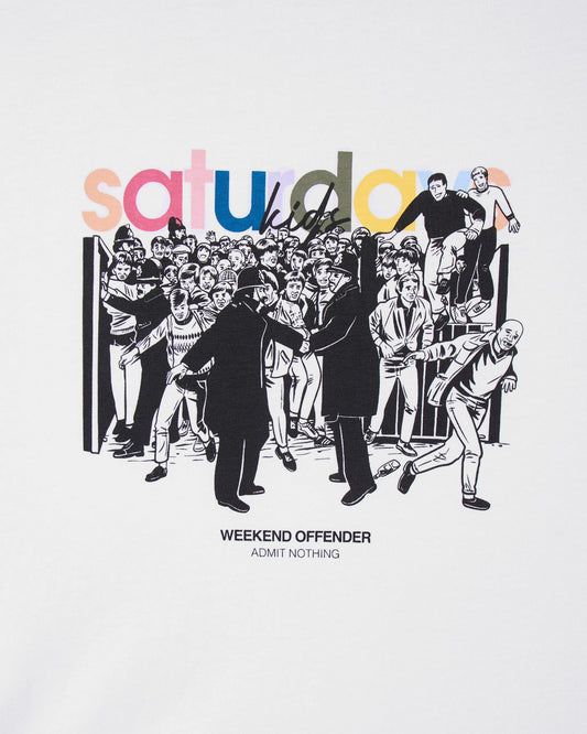Weekend Offender Saturday Kids Graphic T-Shirt White