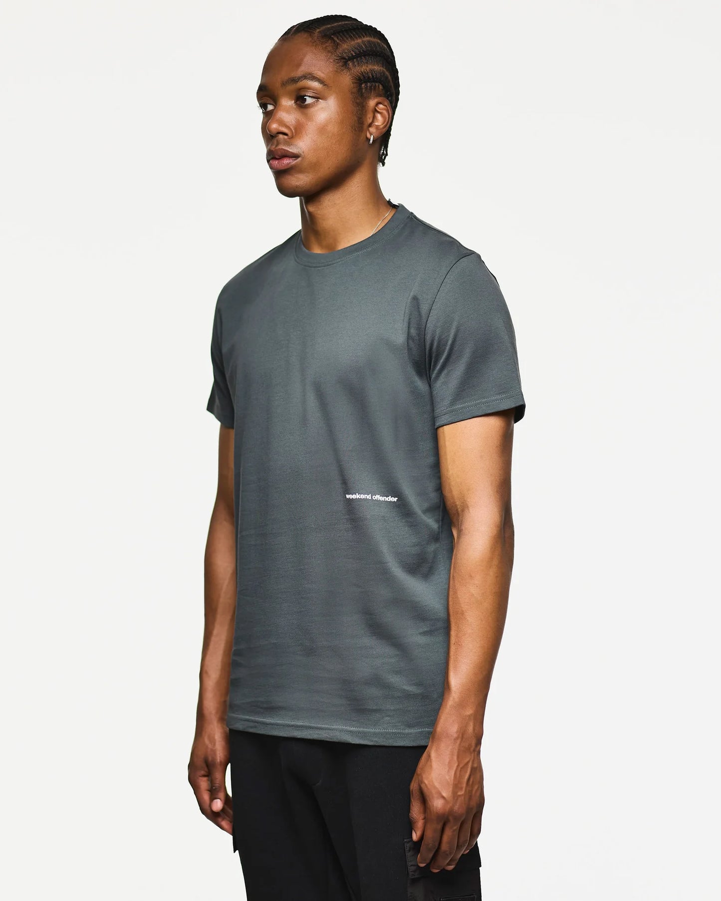 Weekend Offender Levin Graphic T-Shirt Cyclone Grey