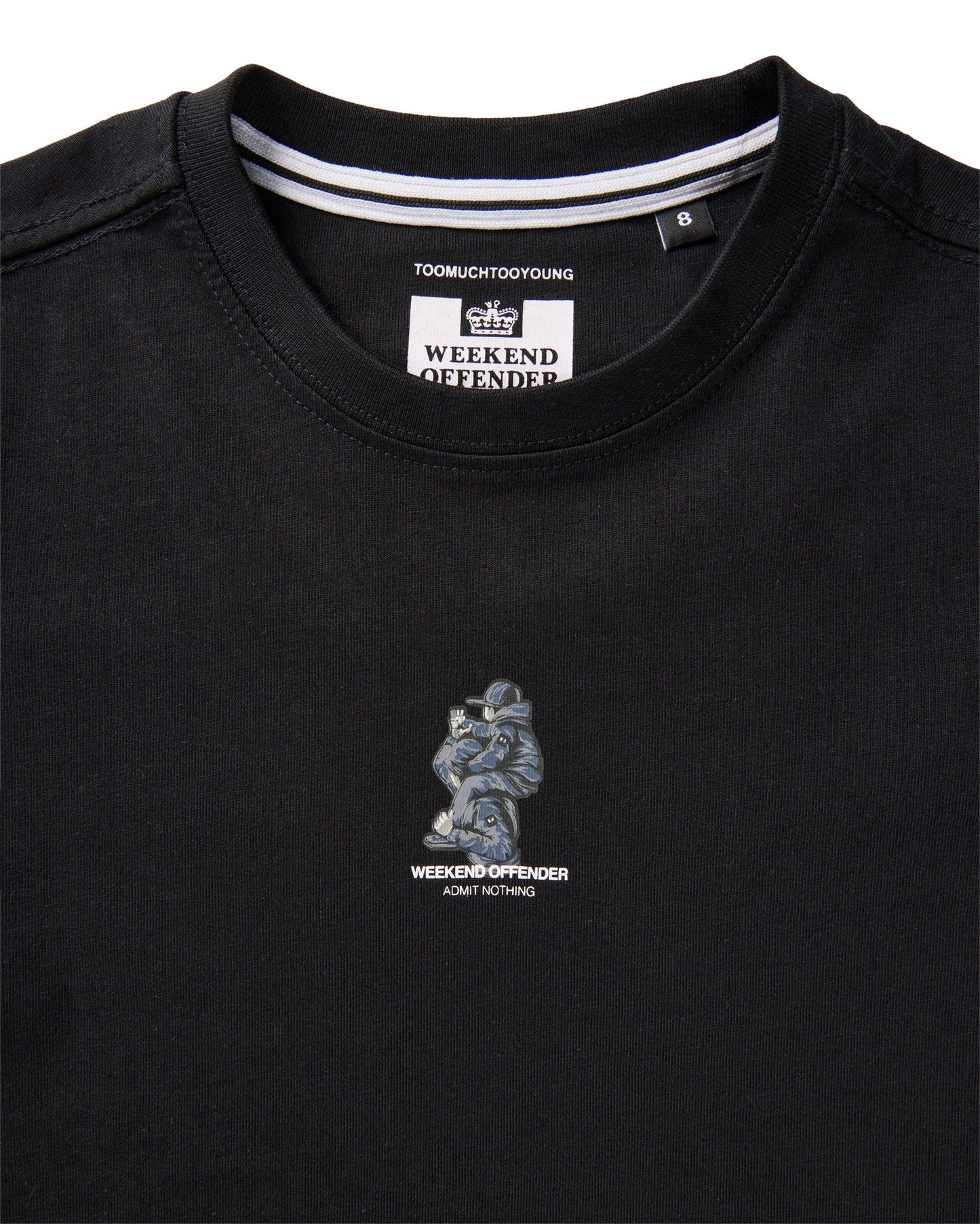 Weekend Offender Junior Reggie Graphic T-Shirt Black